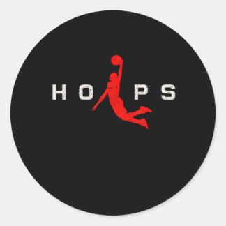 Hoops - Honkbal Ronde Sticker