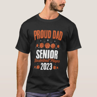 Hoops Klas 2023 Basketbal Trotse Papa Basketbalbal T-shirt