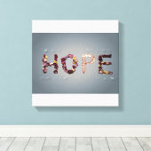 Hoopvolle Rozen Canvas Afdruk (Insitu (Houten vloer))