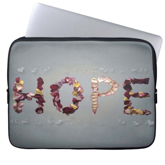 Hoopvolle Rozen Laptop Sleeve (Voorkant)