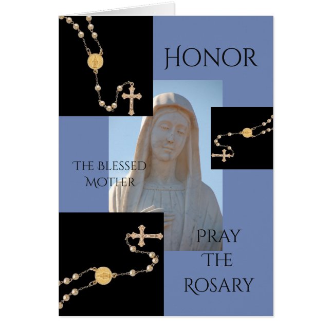 HOOR DE BLOKTE MOEDER PRAY DE ROSARY (Voorkant)