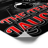 Hoor de Tien Pin lachen - Fun Bowler & Bowling Poster (Hoek)