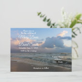 Hoor de Waves Wedding Kaart (Staand voorkant)