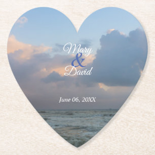 Hoor de Waves Wedding Kartonnen Onderzetters