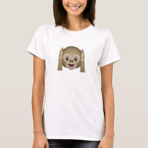 Hoor geen Kwaad Monkey Emoji T-shirt