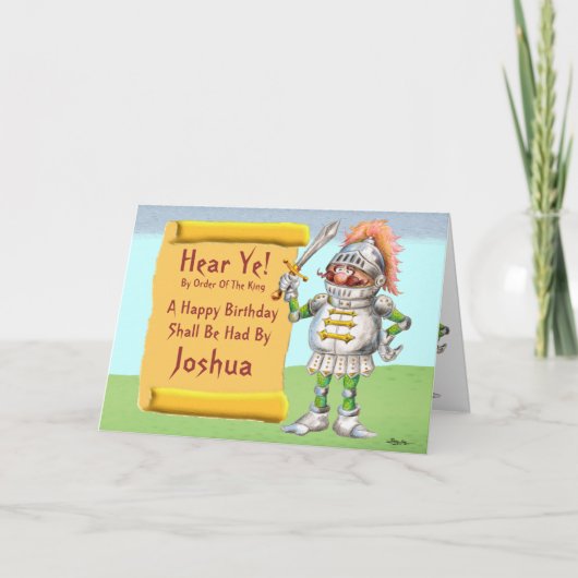 Hoor je! Gelukkige verjaardag Kaart (Voorkant)