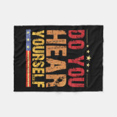 Hoor je jezelf! grappig fleece deken (Voorkant (Horizontaal))