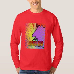 Hoor je me nu? Lange mouw rode T Shirt