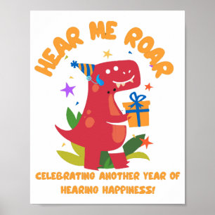 Hoor me brullen Cochleair implantaat hoor verjaard Poster