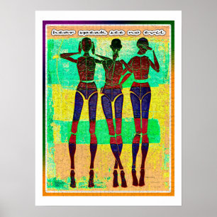Hoor spreken Bekijk geen aambeeld Poster