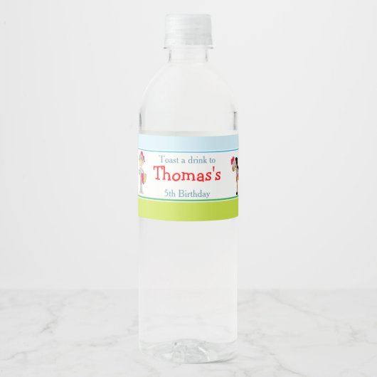 Hoor Ye Blonde Cute Knight Waterfles Etiket (Voorkant)