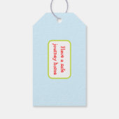 Hoor Ye Schattigee Brunette Knight Gift Label Cadeaulabel (Achterkant)