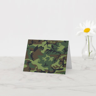 Hoorah Gefeliciteerd Militaire Groene Camouflage Kaart