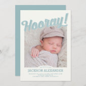 Hooray Baby Faire-part (Devant / Derrière)