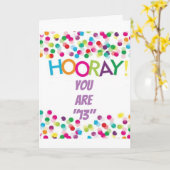 HOORAY ****SUR VOTRE 13e ANNIVERSAIRE**** Carte (Fleur jaune)