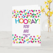 HOORAY ****SUR VOTRE 16e ANNIVERSAIRE**** Carte (Fleur jaune)