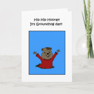 Hooray zijn kaart van de Dag Groundhog
