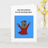 Hooray zijn kaart van de Dag Groundhog (Gele Bloem)