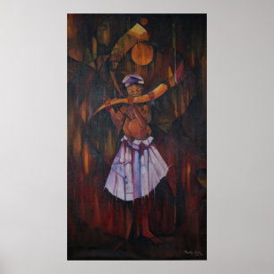 Hoorn van de afdruk van het Elders Canvas Poster