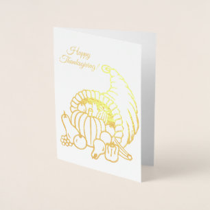 Hoorn van overvloed Cornucopia Thanksgiving Folie Kaarten