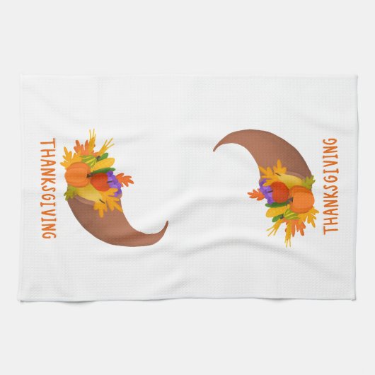 Hoorn van overvloed keukenhanddoek (Horizontaal)