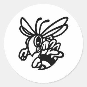 Hoornaars overzicht ronde sticker