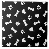 Hoornagels en Botten zwart Tegeltje (Voorkant)