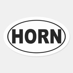 hoornist ovale sticker