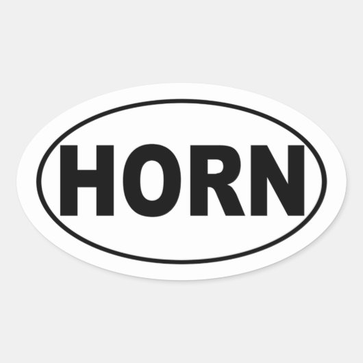 hoornist ovale sticker (Voorkant)