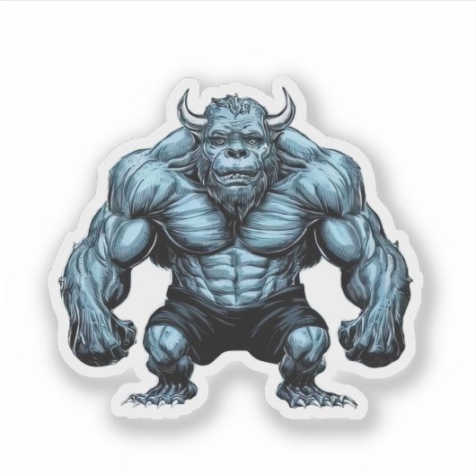 hoornmonster sticker (Voorkant)