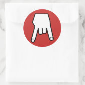 hoorns ronde sticker (Tas)