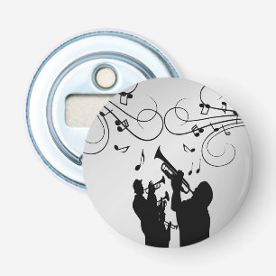 Hoornsectie muziek ontwerp button flesopener