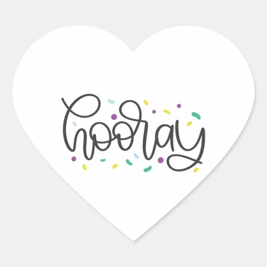 hoorntje hart sticker (Voorkant)