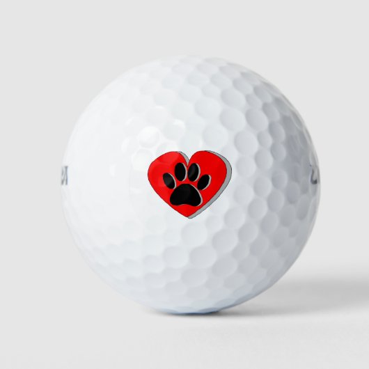 Hoortekening van de hond golfballen (Voorkant)