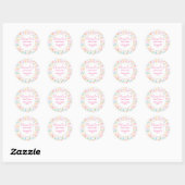 Hoorten en Muffins Waterverf Pattern Party Ronde Sticker (Vel)
