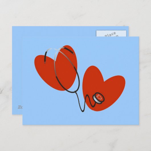 Hoorten en stethoscoop T-shirts en cadeautjes Briefkaart (Voorkant / Achterkant)