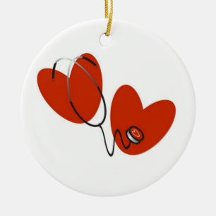 Hoorten en stethoscoop T-shirts en cadeautjes Keramisch Ornament