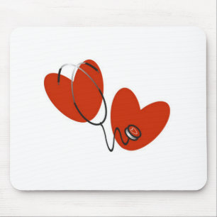 Hoorten en stethoscoop T-shirts en cadeautjes Muismat