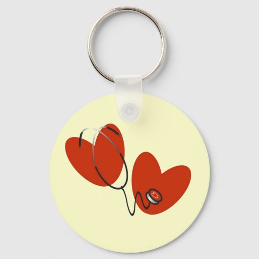 Hoorten en stethoscoop T-shirts en cadeautjes Sleutelhanger (Voorkant)