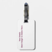 HOORZITTEN MET VERLIES BAGAGELABEL (Achterkant verticaal)