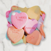 HOORZITTEN SNOEP valentijnse Bedankjes Labels (Voorkant)