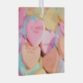 HOORZITTEN SNOEP valentijnse Glas Ornament (Voorkant Rechts)