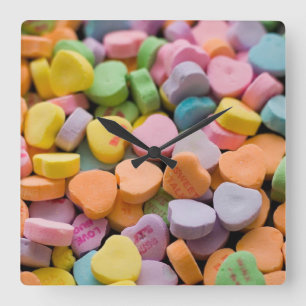 HOORZITTEN SNOEP valentijnse Vierkante Klok