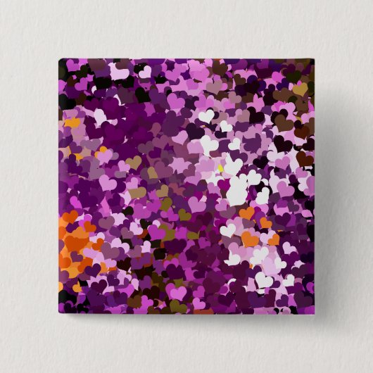 HOORZITTEN VIERKANTE BUTTON 5,1 CM (Voorkant)