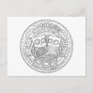 Hoot Couleur Hollow Il Dans Carte Postale