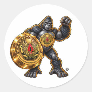 HOOT DE GORILLA — HELDENSTICKER RONDE STICKER