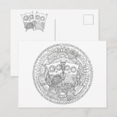 Hoot Hollow-kleur in Briefkaart (Voorkant / Achterkant)