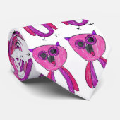 Hoot Hoot Pink Stropdas (Opgerold)