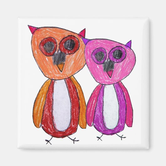 Hoot Hoot Uilen Magnet Magneet (Voorkant)