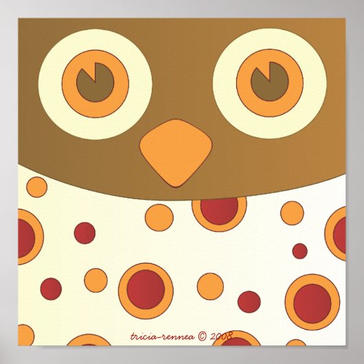 Hoot Owl Close-up Poster (Voorkant)